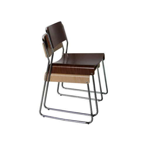 wood steel chair